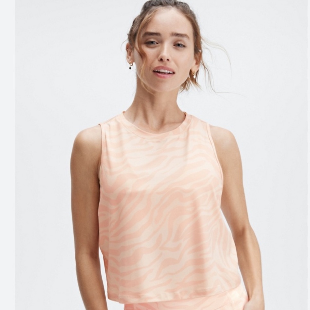 Fabletics Zebra Stroke Muscle Tank Medium